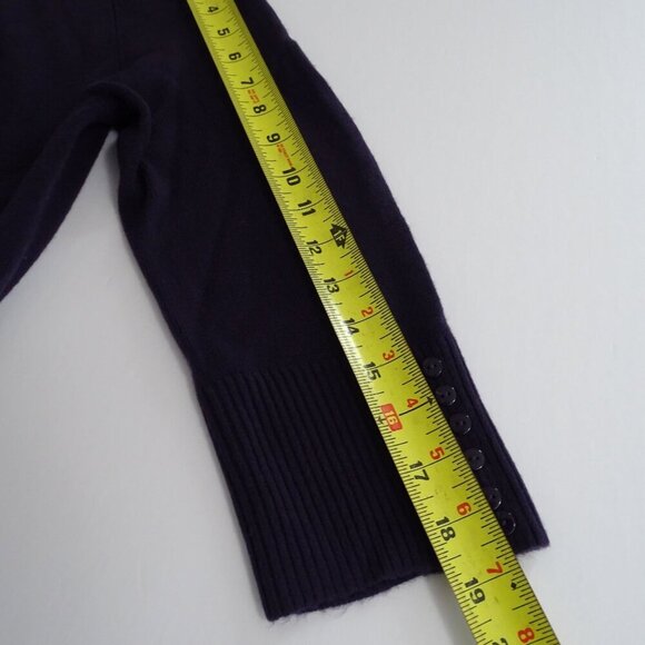 Debbie Morgan Cowl Neck Acrylic Sweater Women Size M Purple 3/4 Sleeve FLAW - Picture 9 of 11